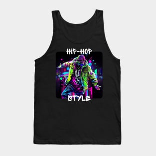 Man Dancing In Graffiti Look Hip-hop Style Tank Top